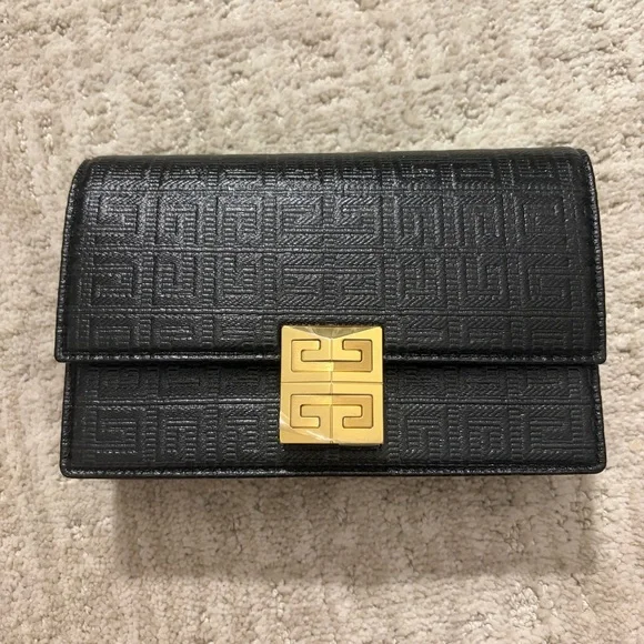 Givenchy 4G black coated canvas wallet on chain bag NEW - Picture 11 of 16